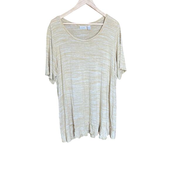 LOGO by Lori Goldstein Yellow Marled Tunic Top Plus 3X - Picture 1 of 6